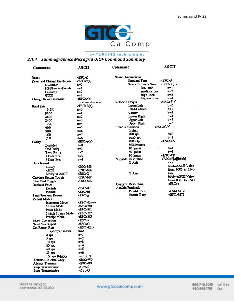 GTCO Summagrid IV - Users Guide Part 2 User Manual | Page 22 / 28