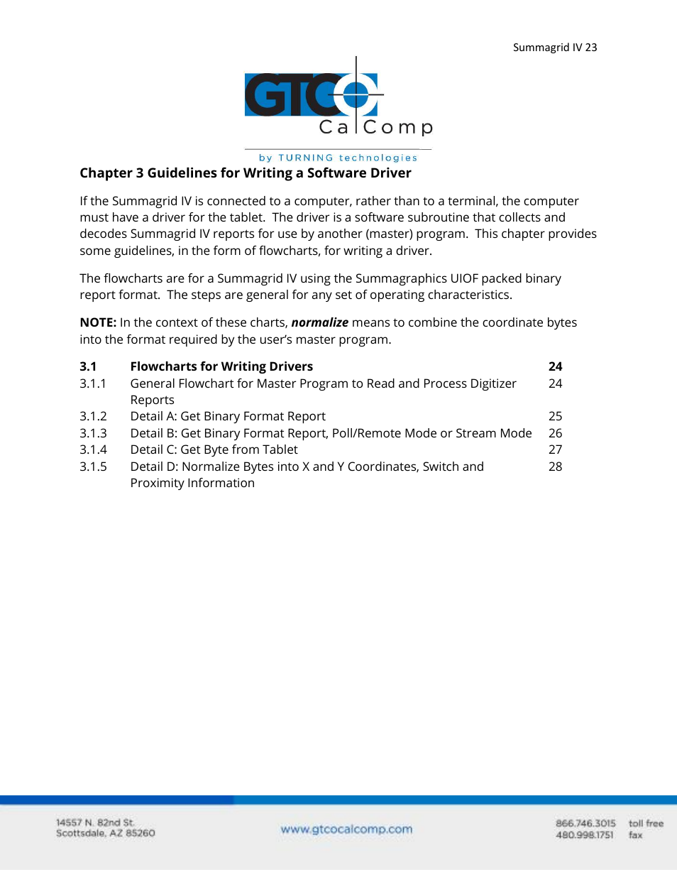 GTCO Summagrid IV - Users Guide Part 2 User Manual | Page 23 / 28