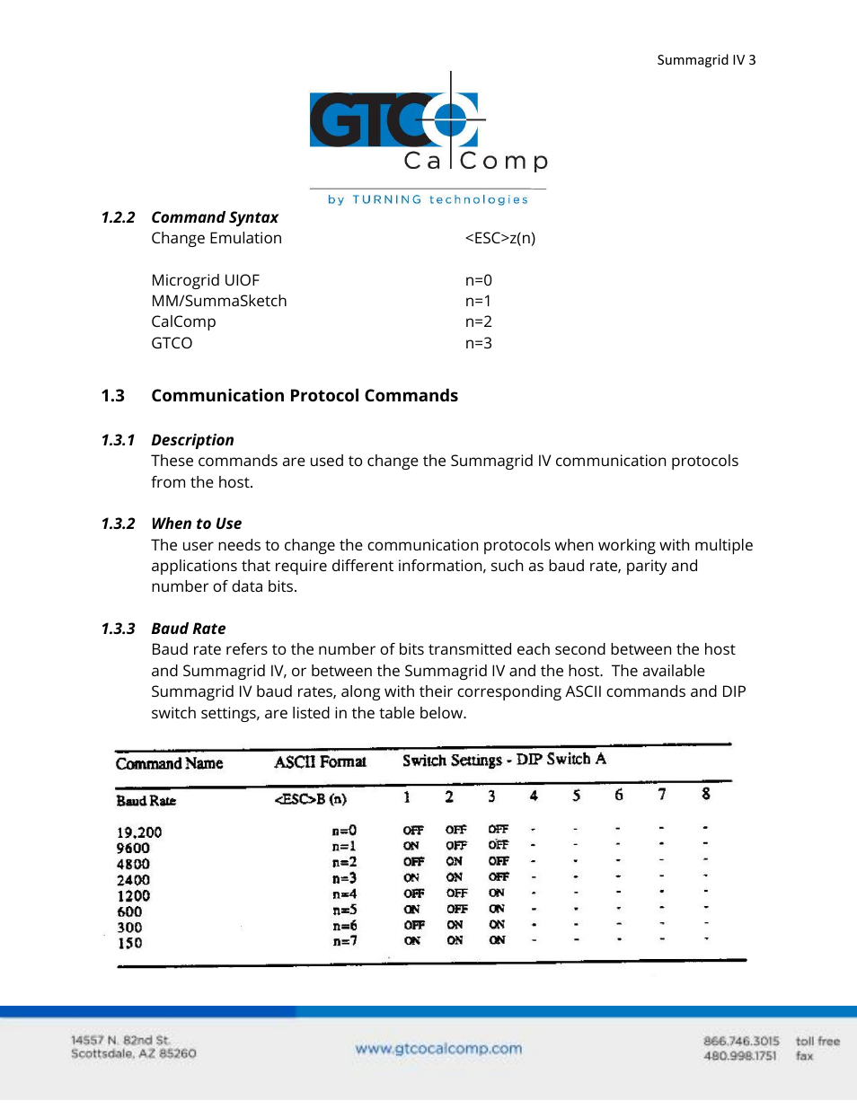 GTCO Summagrid IV - Users Guide Part 2 User Manual | Page 3 / 28