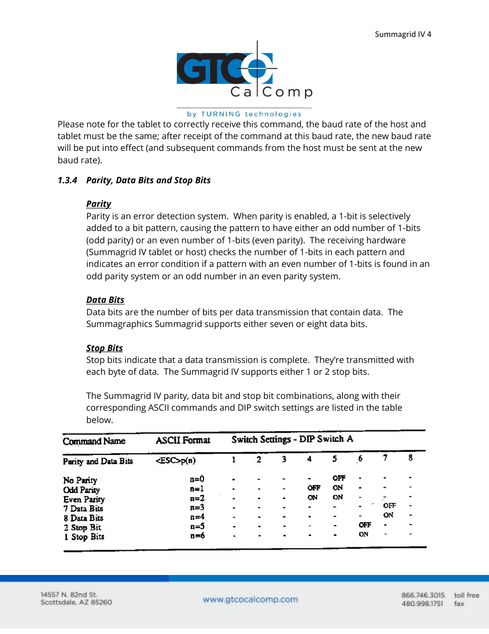 GTCO Summagrid IV - Users Guide Part 2 User Manual | Page 4 / 28