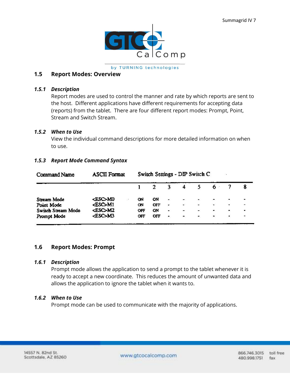 GTCO Summagrid IV - Users Guide Part 2 User Manual | Page 7 / 28