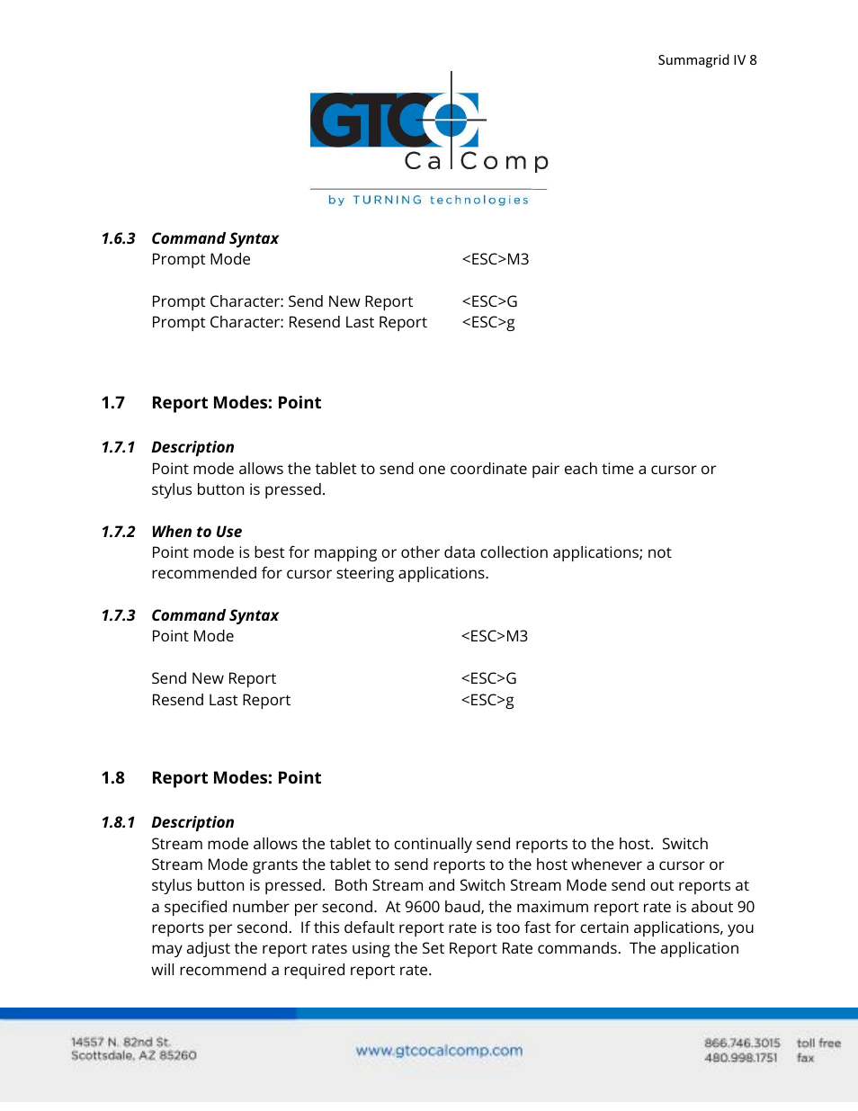 GTCO Summagrid IV - Users Guide Part 2 User Manual | Page 8 / 28
