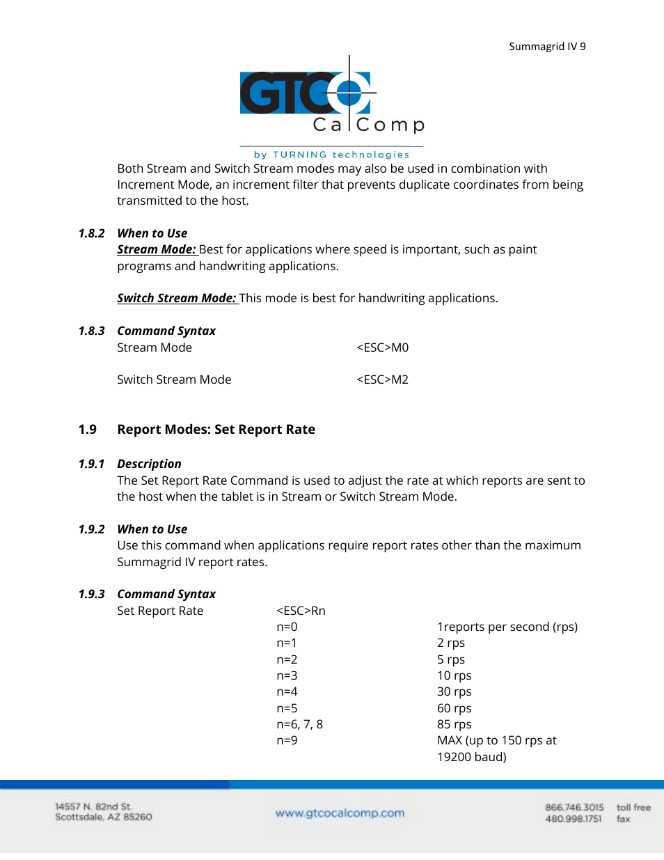 GTCO Summagrid IV - Users Guide Part 2 User Manual | Page 9 / 28