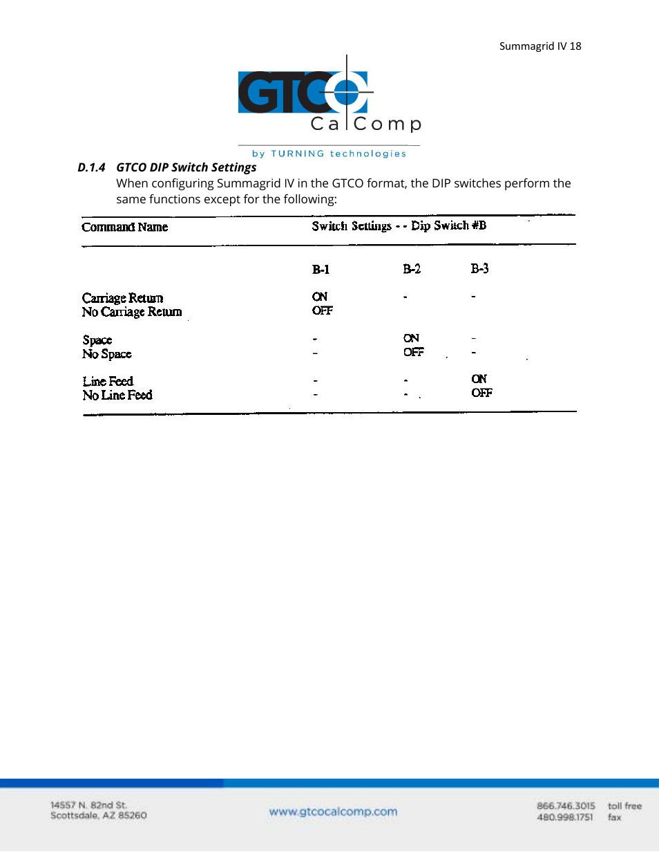 GTCO Summagrid IV - Users Guide Part 3 User Manual | Page 18 / 37