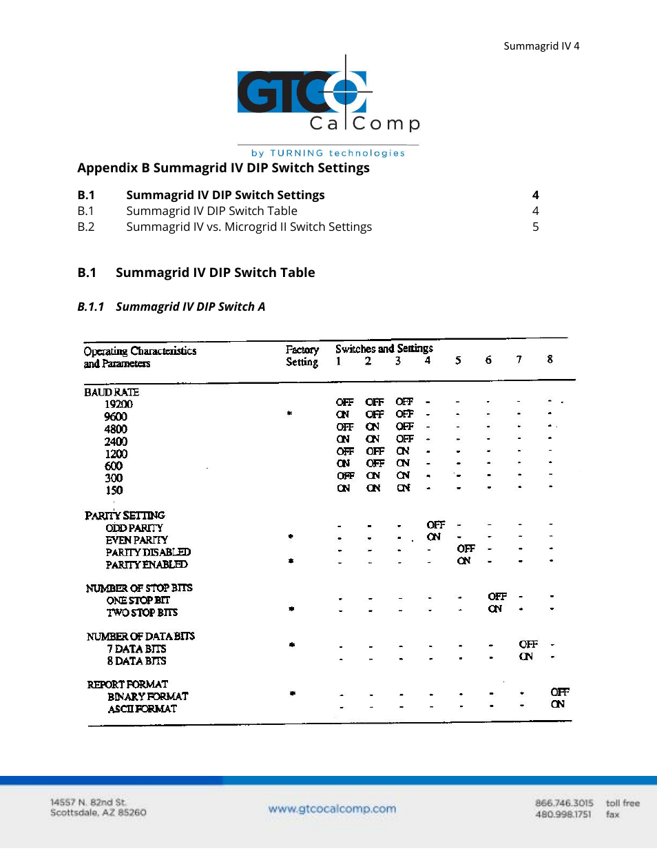 GTCO Summagrid IV - Users Guide Part 3 User Manual | Page 4 / 37