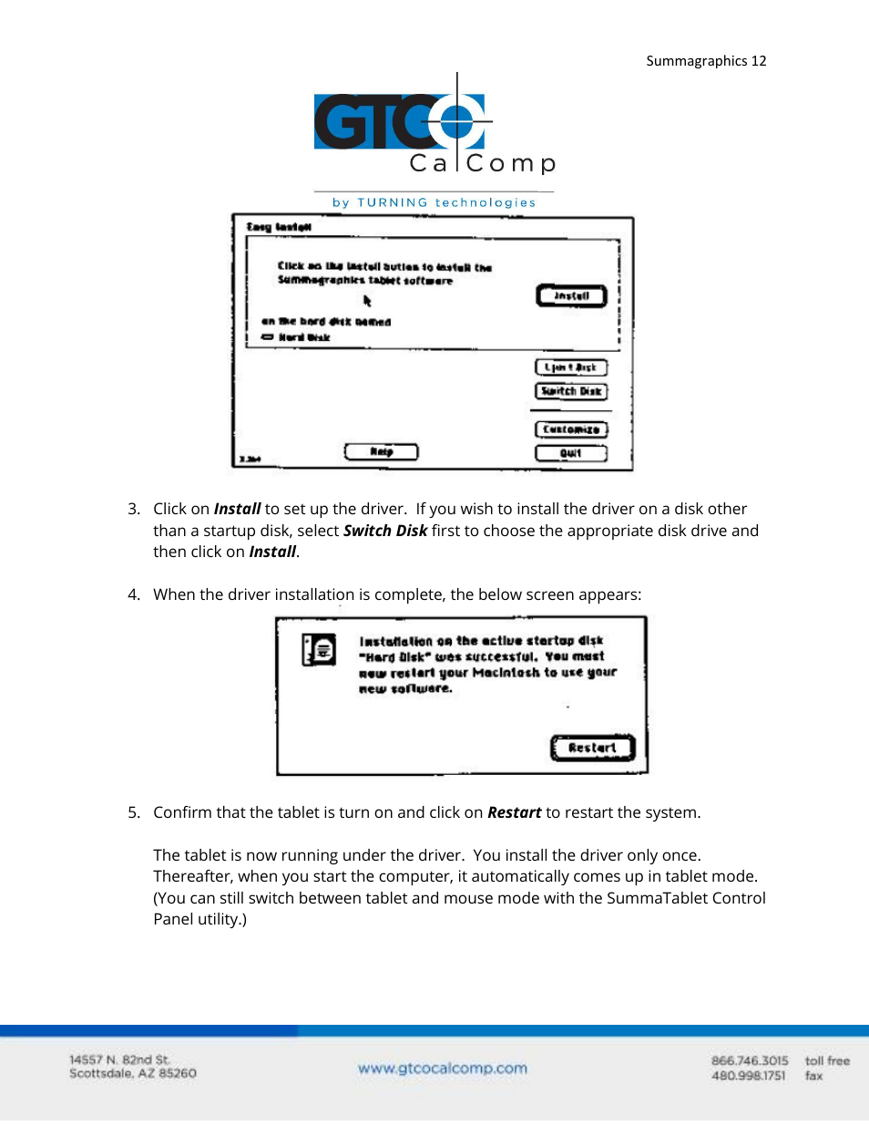 GTCO Summagraphics ADB Interface - Users Guide User Manual | Page 12 / 25