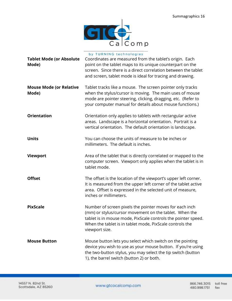 GTCO Summagraphics ADB Interface - Users Guide User Manual | Page 16 / 25