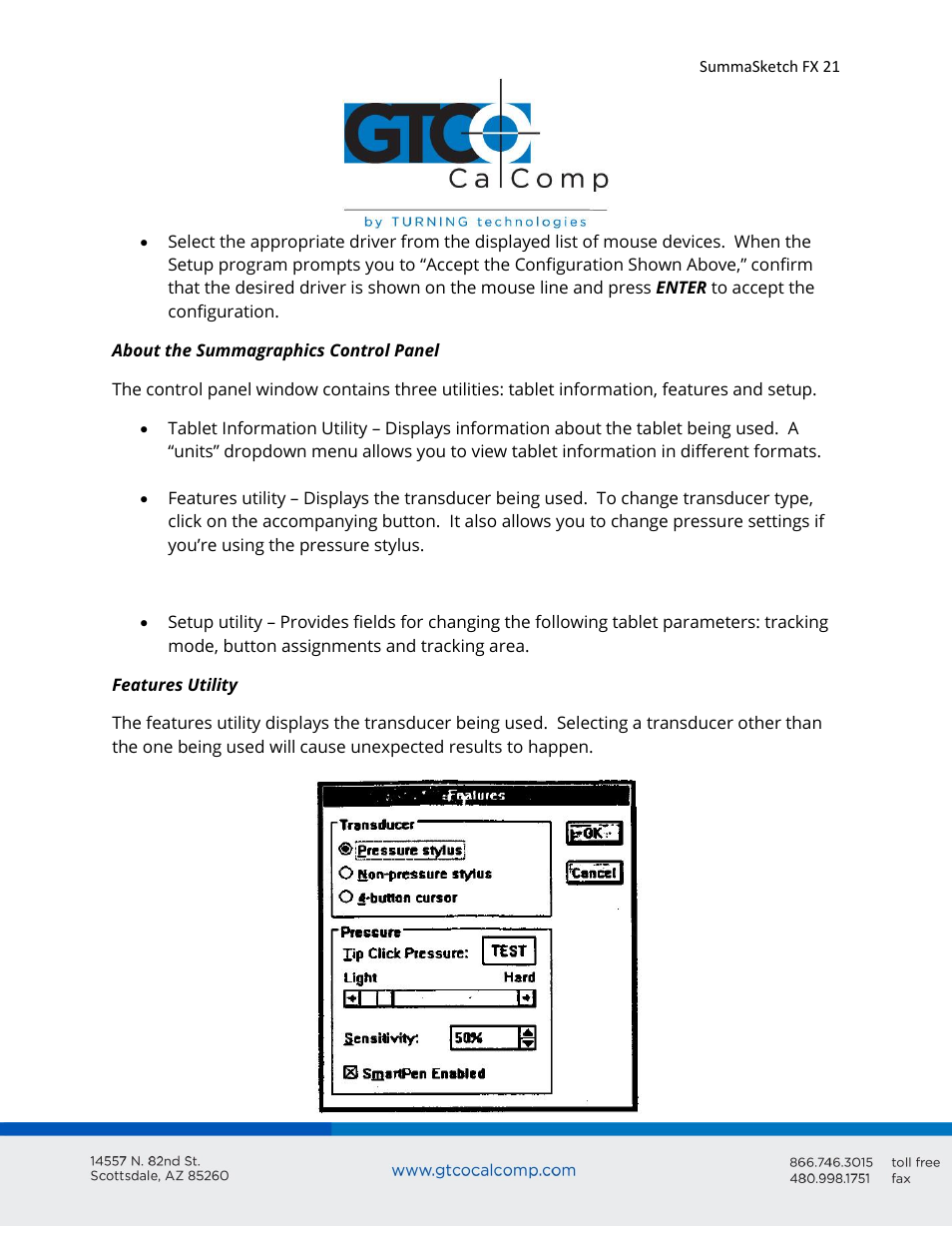 GTCO SummaSketch FX - Users Guide User Manual | Page 21 / 51