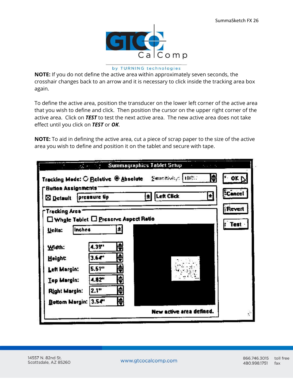 GTCO SummaSketch FX - Users Guide User Manual | Page 26 / 51