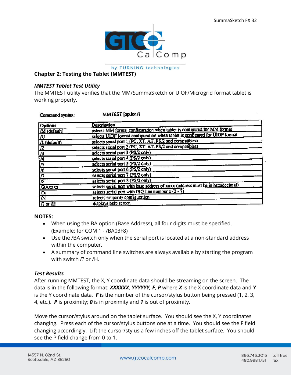 GTCO SummaSketch FX - Users Guide User Manual | Page 32 / 51