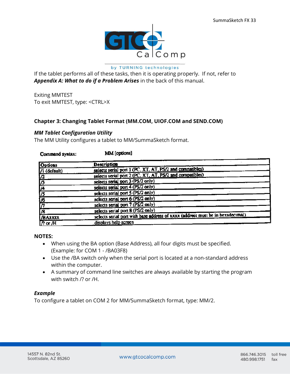 GTCO SummaSketch FX - Users Guide User Manual | Page 33 / 51