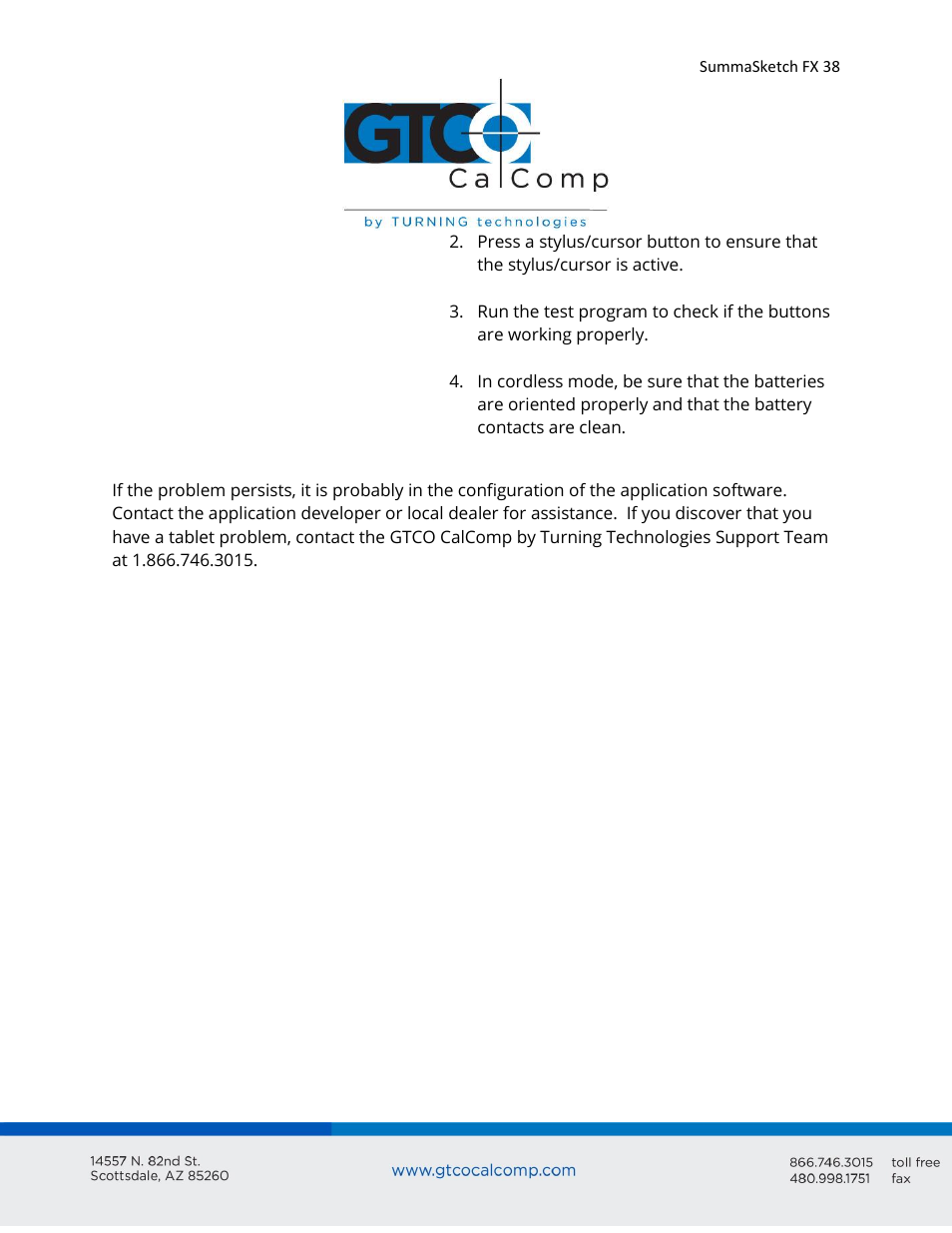 GTCO SummaSketch FX - Users Guide User Manual | Page 38 / 51