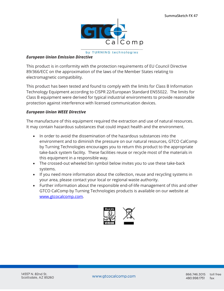 GTCO SummaSketch FX - Users Guide User Manual | Page 47 / 51