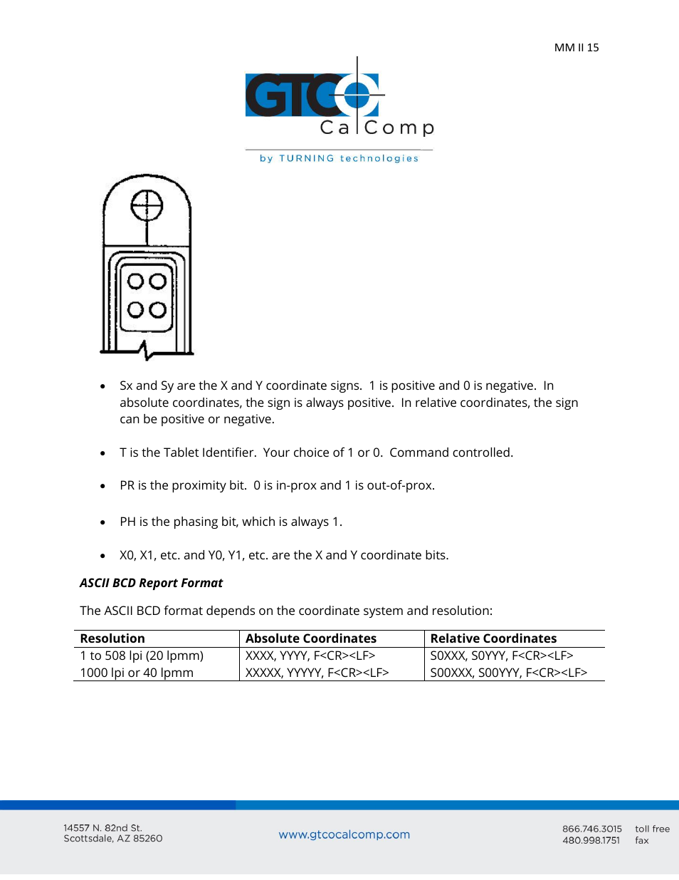 GTCO MM II 1201 - Users Guide User Manual | Page 15 / 61