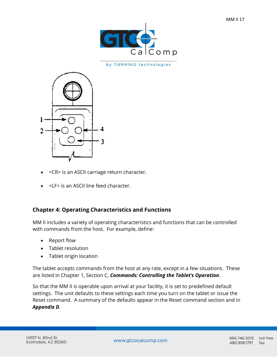GTCO MM II 1201 - Users Guide User Manual | Page 17 / 61