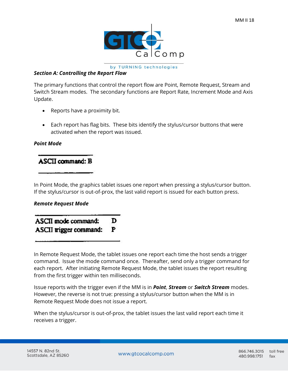 GTCO MM II 1201 - Users Guide User Manual | Page 18 / 61
