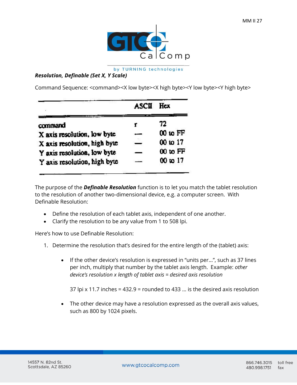 GTCO MM II 1201 - Users Guide User Manual | Page 27 / 61