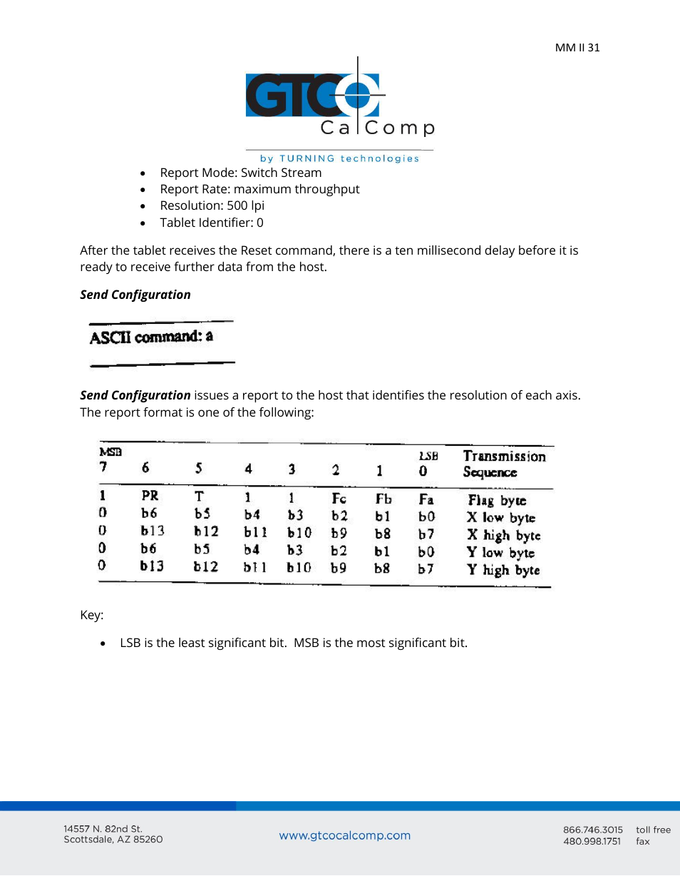 GTCO MM II 1201 - Users Guide User Manual | Page 31 / 61