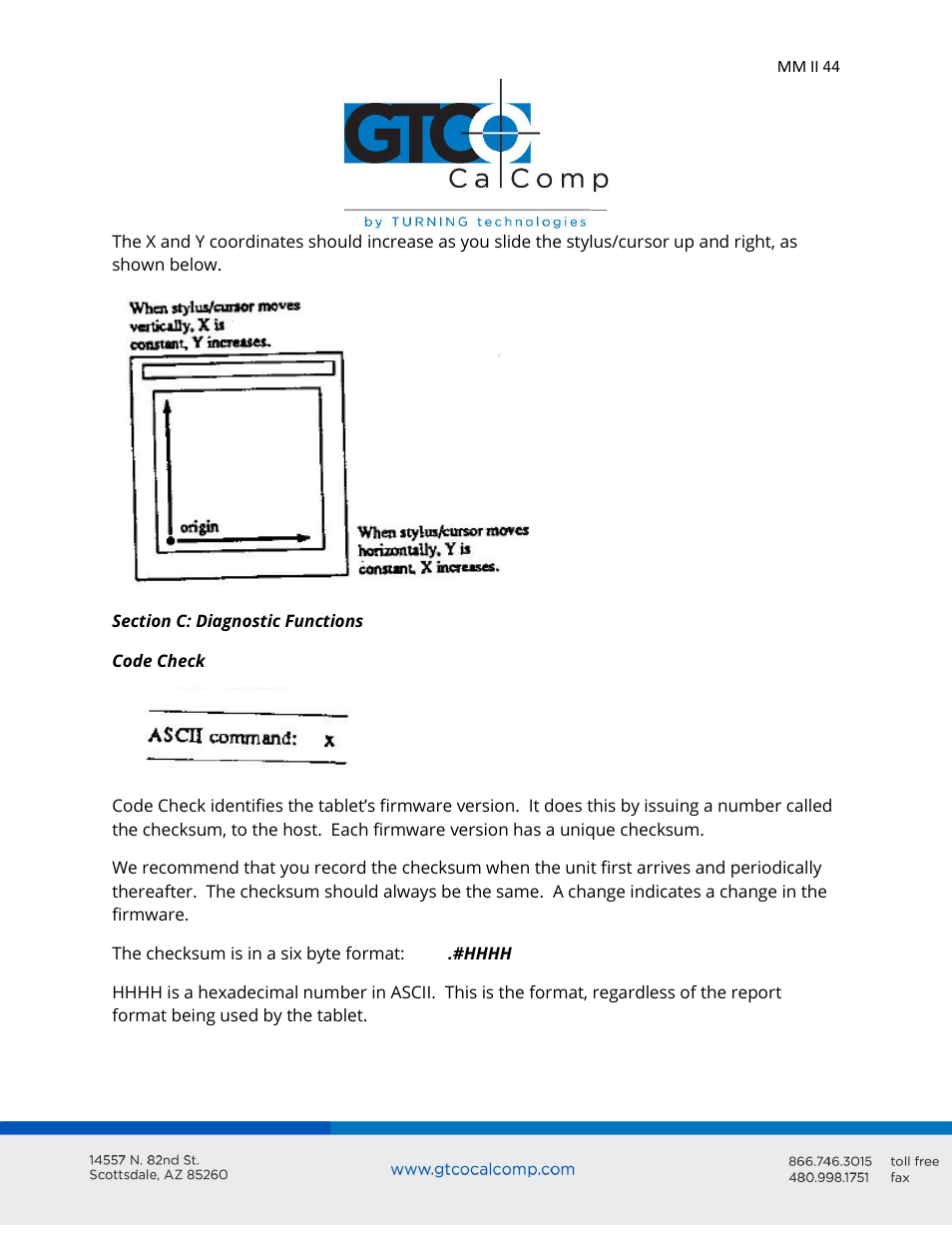 GTCO MM II 1201 - Users Guide User Manual | Page 44 / 61