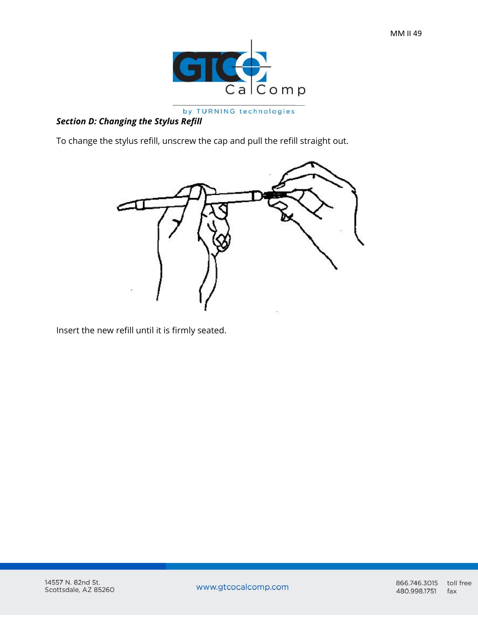 GTCO MM II 1201 - Users Guide User Manual | Page 49 / 61