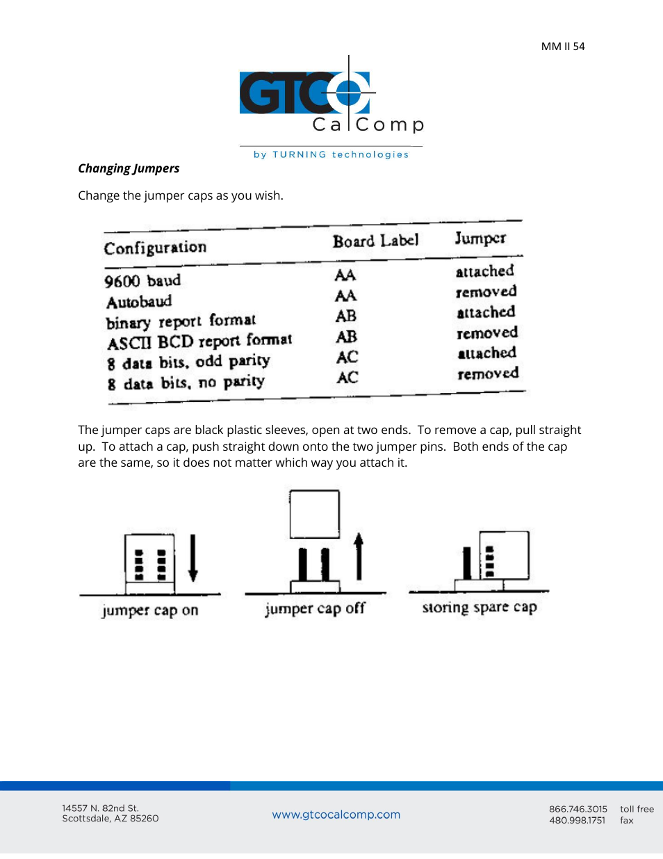 GTCO MM II 1201 - Users Guide User Manual | Page 54 / 61