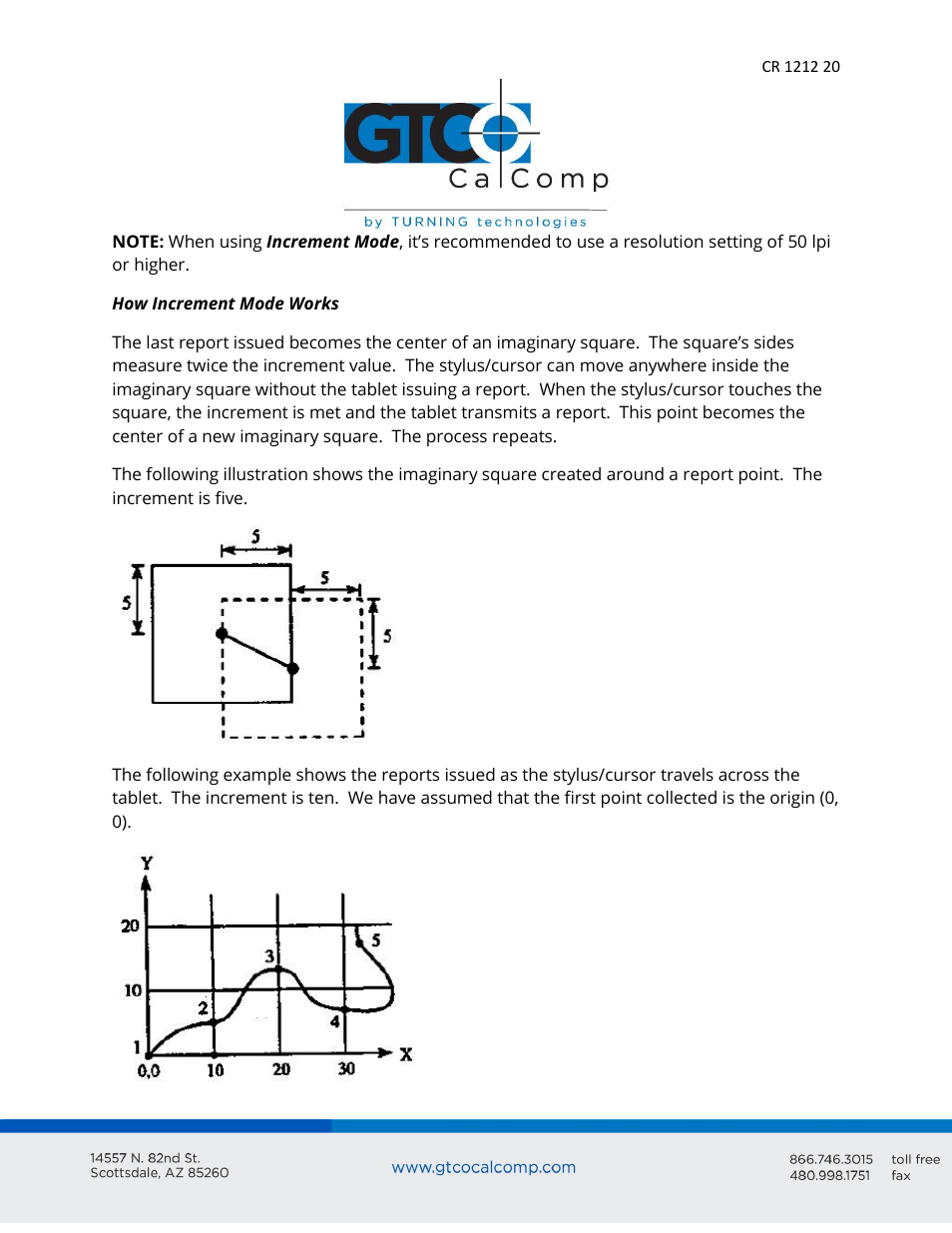 GTCO CR 1212 - Users Guide User Manual | Page 20 / 50
