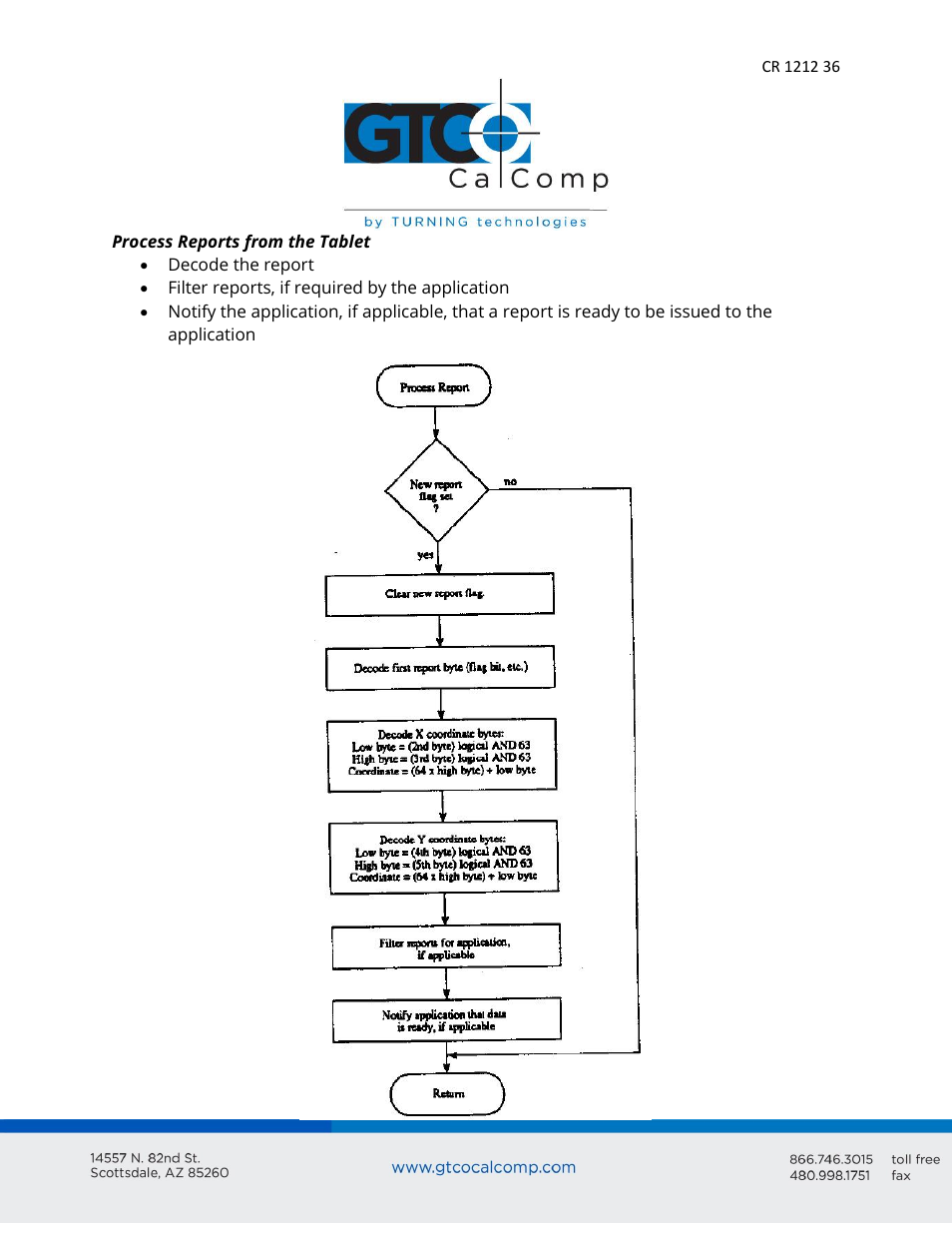 GTCO CR 1212 - Users Guide User Manual | Page 36 / 50