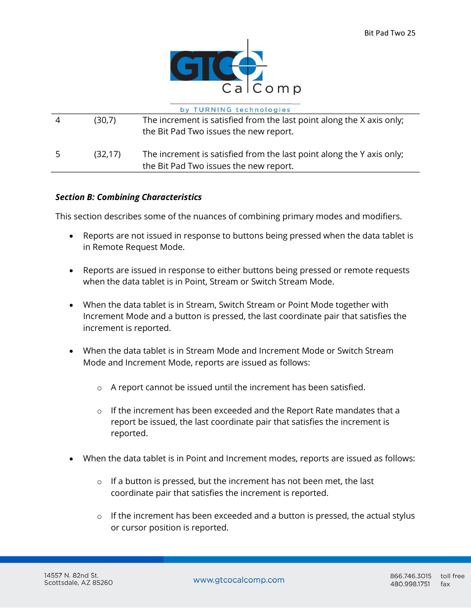 GTCO Bit Pad Two - Users Guide User Manual | Page 25 / 48