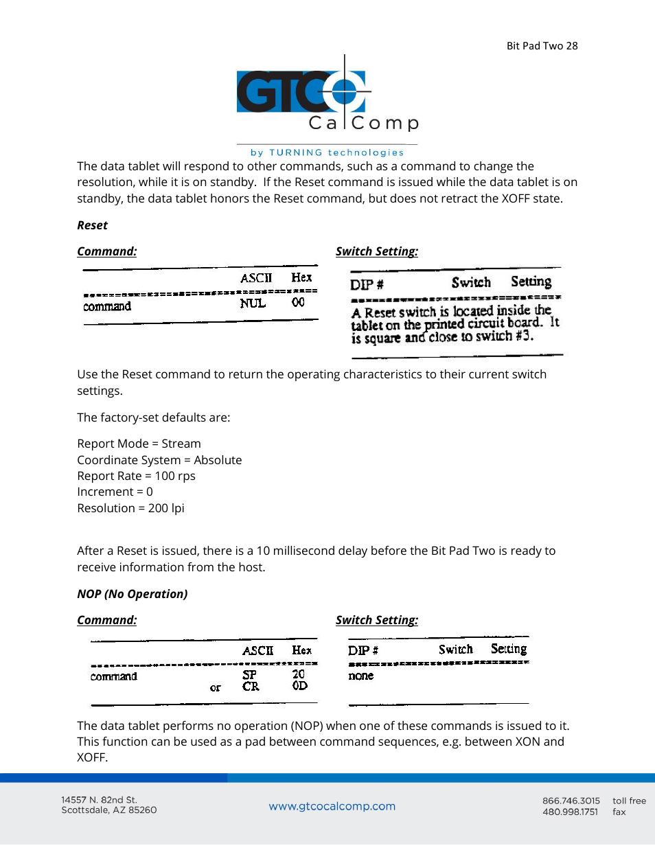 GTCO Bit Pad Two - Users Guide User Manual | Page 28 / 48