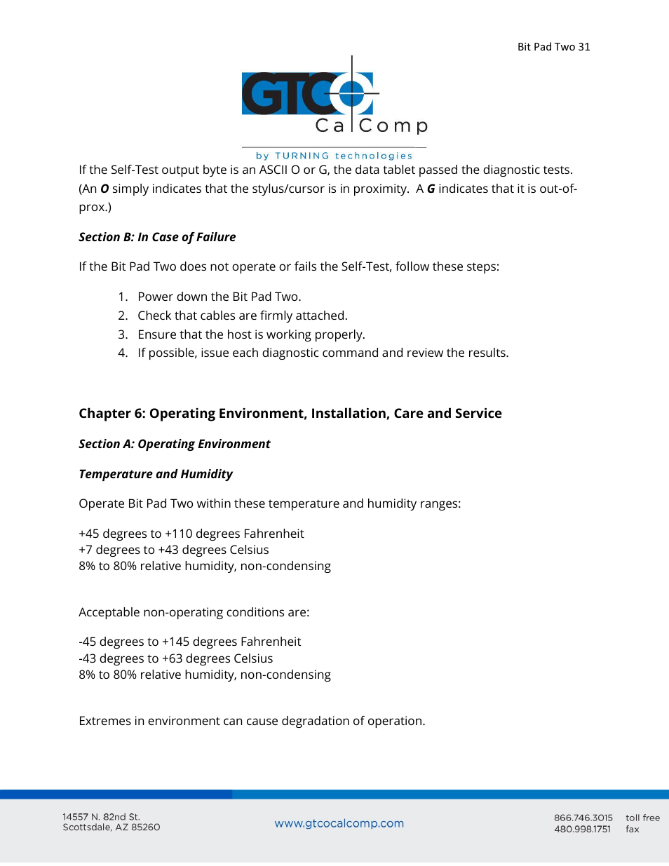 GTCO Bit Pad Two - Users Guide User Manual | Page 31 / 48