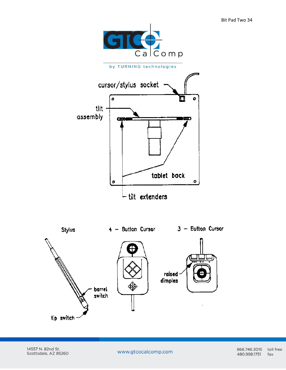 GTCO Bit Pad Two - Users Guide User Manual | Page 34 / 48