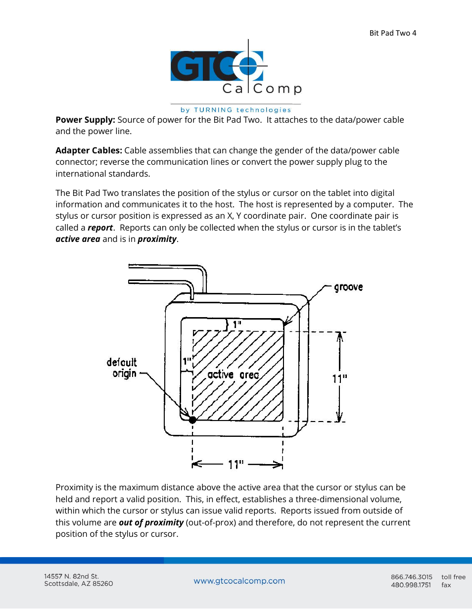 GTCO Bit Pad Two - Users Guide User Manual | Page 4 / 48