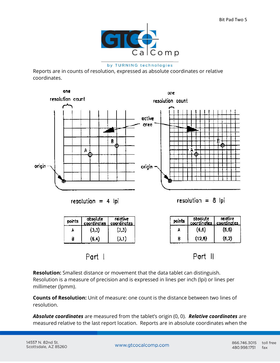 GTCO Bit Pad Two - Users Guide User Manual | Page 5 / 48