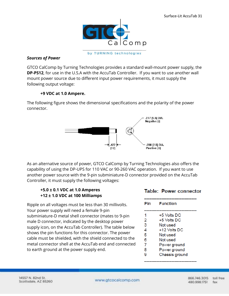 GTCO Surface-Lit AccuTab - Users Guide User Manual | Page 31 / 70