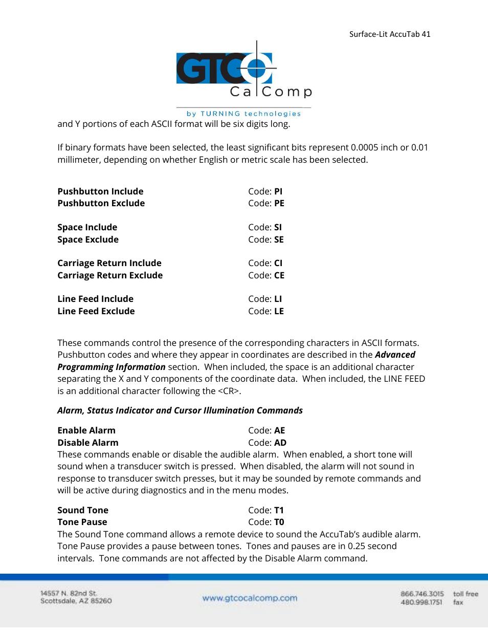 GTCO Surface-Lit AccuTab - Users Guide User Manual | Page 41 / 70