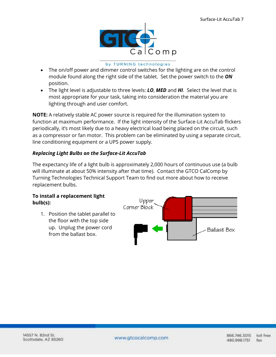 GTCO Surface-Lit AccuTab - Users Guide User Manual | Page 7 / 70