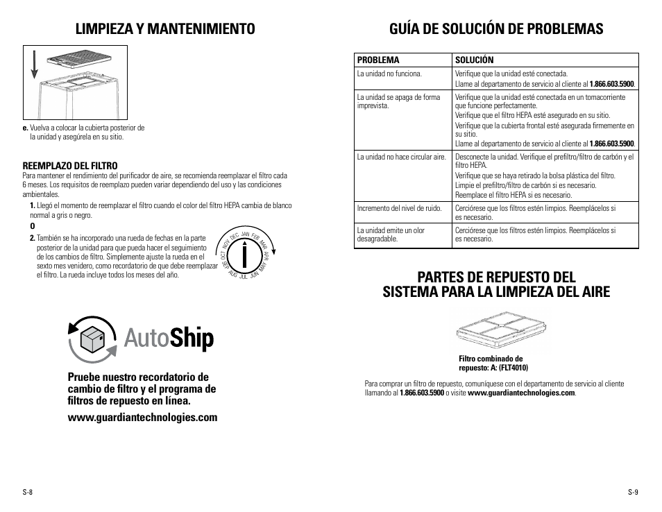 Limpieza y mantenimiento | Guardian Technologies AC4020 User Manual | Page 15 / 16