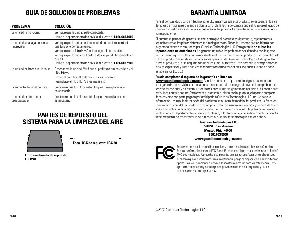 Guardian Technologies AC4220 User Manual | Page 18 / 18