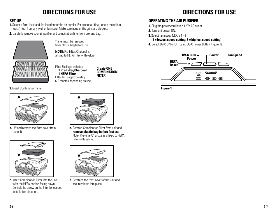 Directions for use | Guardian Technologies AC4220 User Manual | Page 4 / 18
