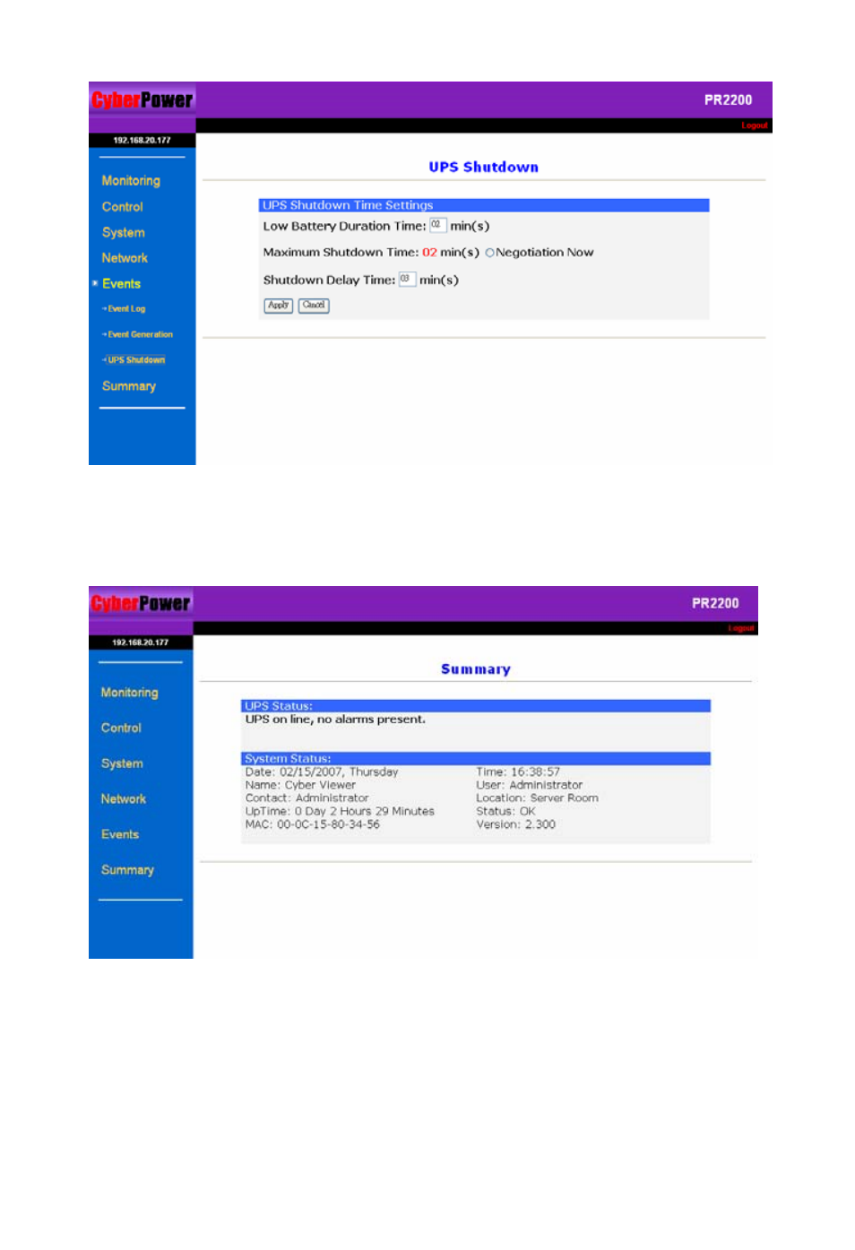 CyberPower Systems Network Management Card User Manual | Page 19 / 21