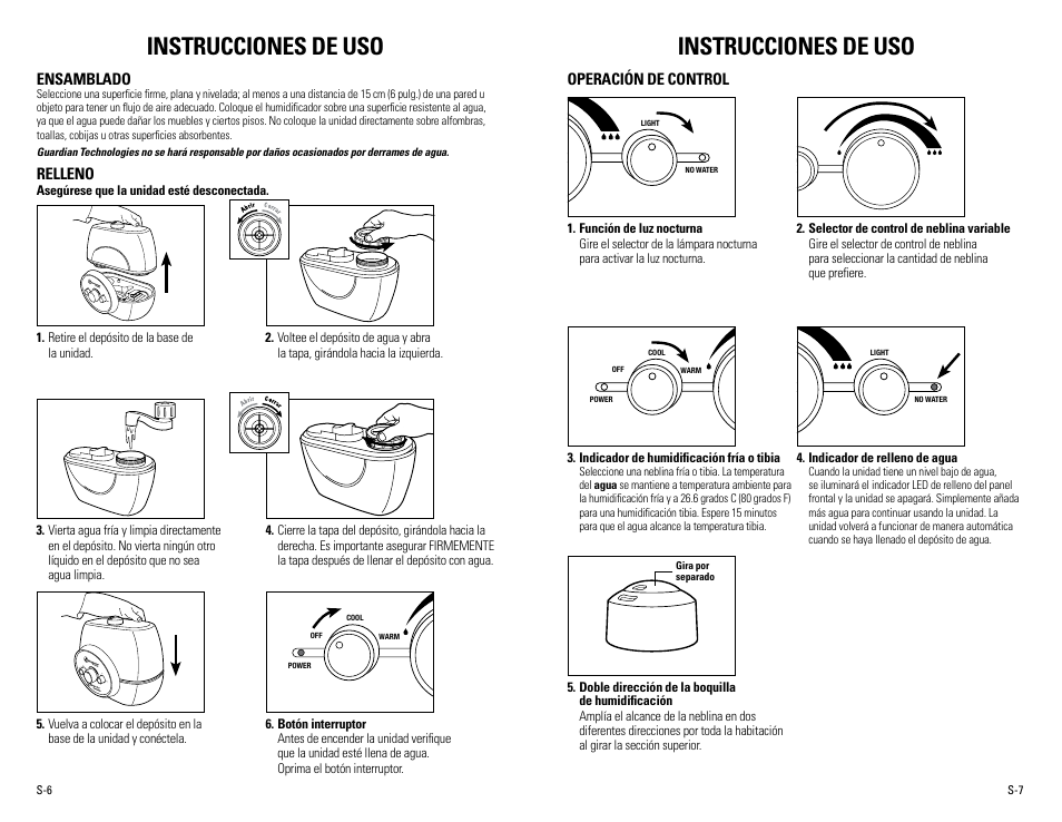 Instrucciones de uso | Guardian Technologies H1510 User Manual | Page 16 / 18