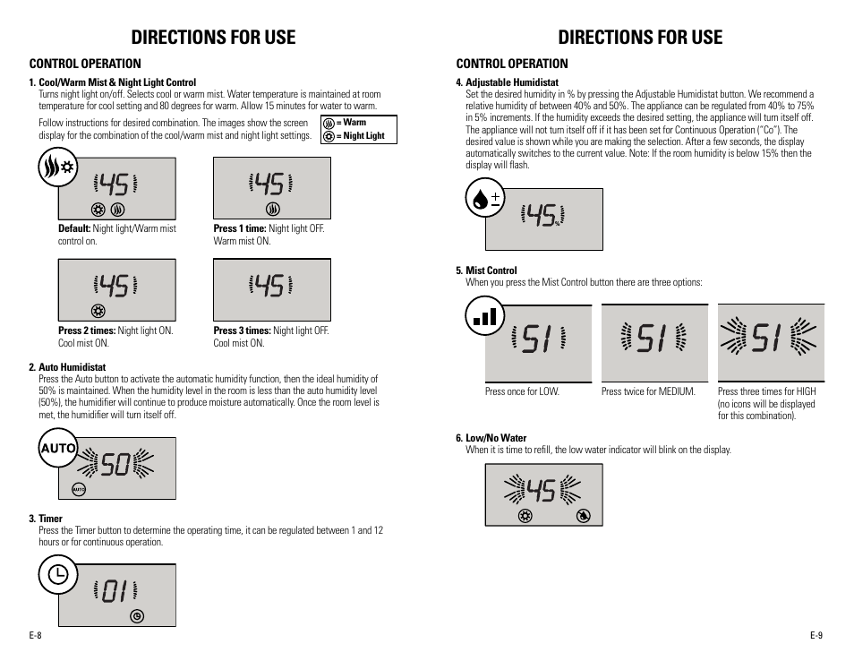 Directions for use | Guardian Technologies H7550 User Manual | Page 5 / 22