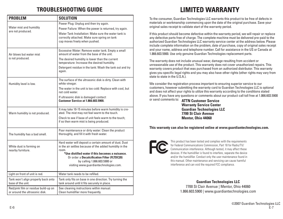 Guardian Technologies H1300 User Manual | Page 4 / 12