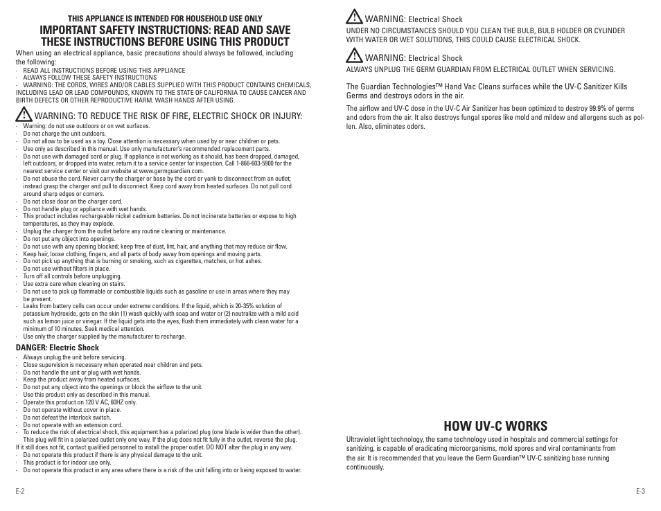 How uv-c works | Guardian Technologies GGH200 User Manual | Page 2 / 6