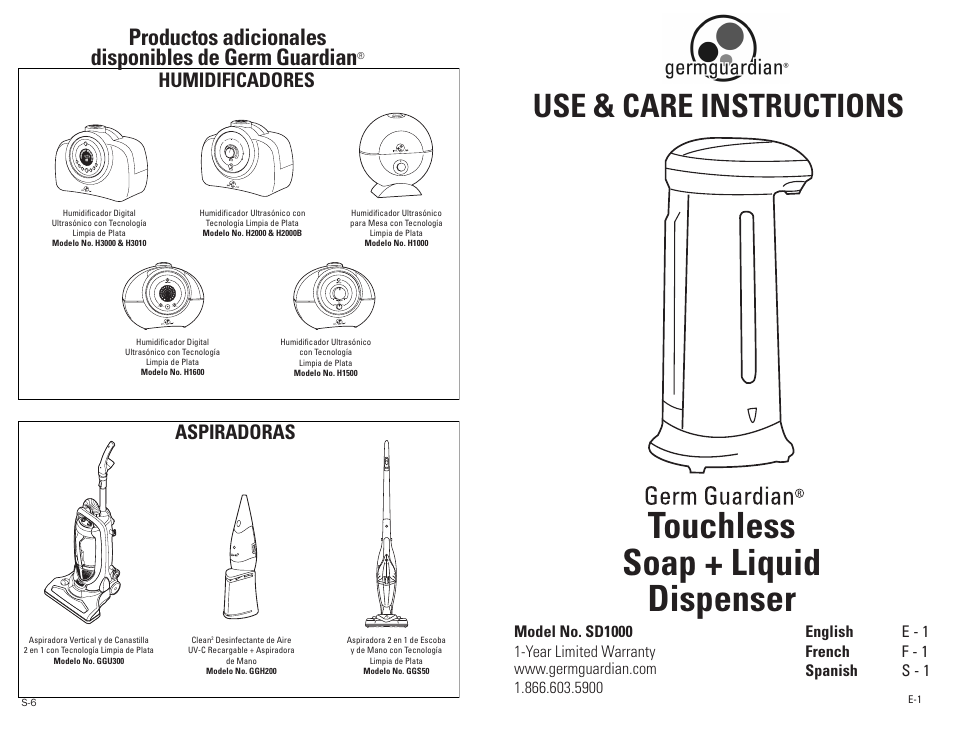 Guardian Technologies SD1000 User Manual | 12 pages