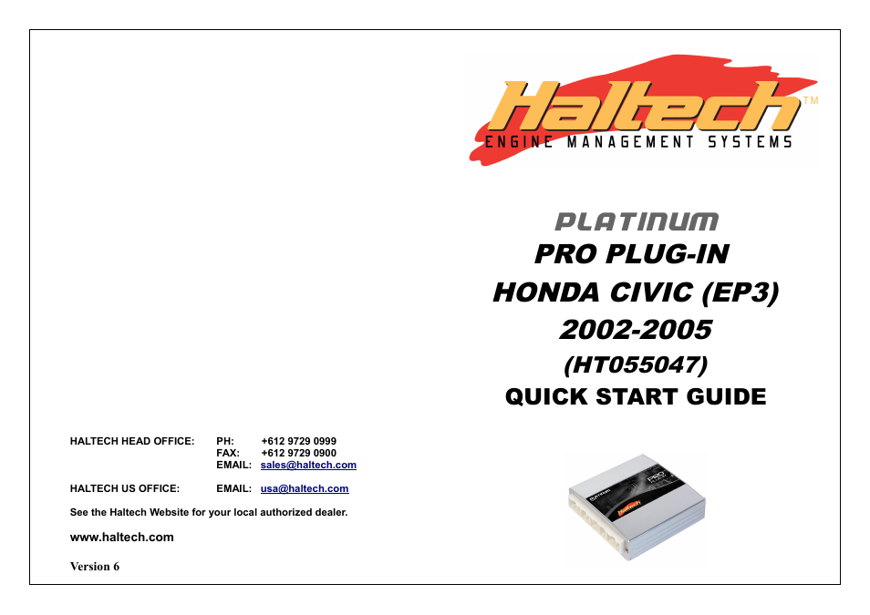 Quick start guide | Haltech HT055047 User Manual | Page 16 / 16