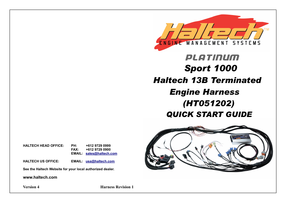 Haltech HT051202 User Manual | 20 pages