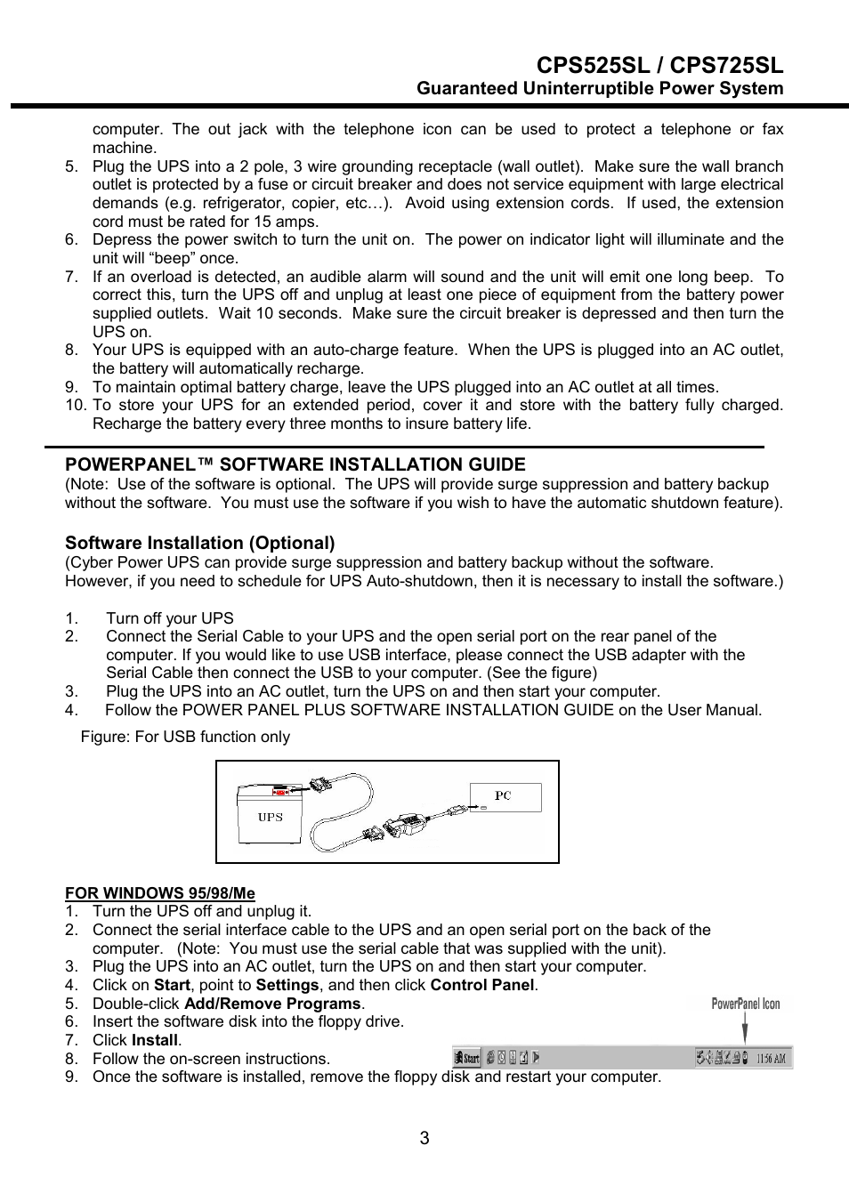 CyberPower Systems CPS525SL User Manual | Page 5 / 19