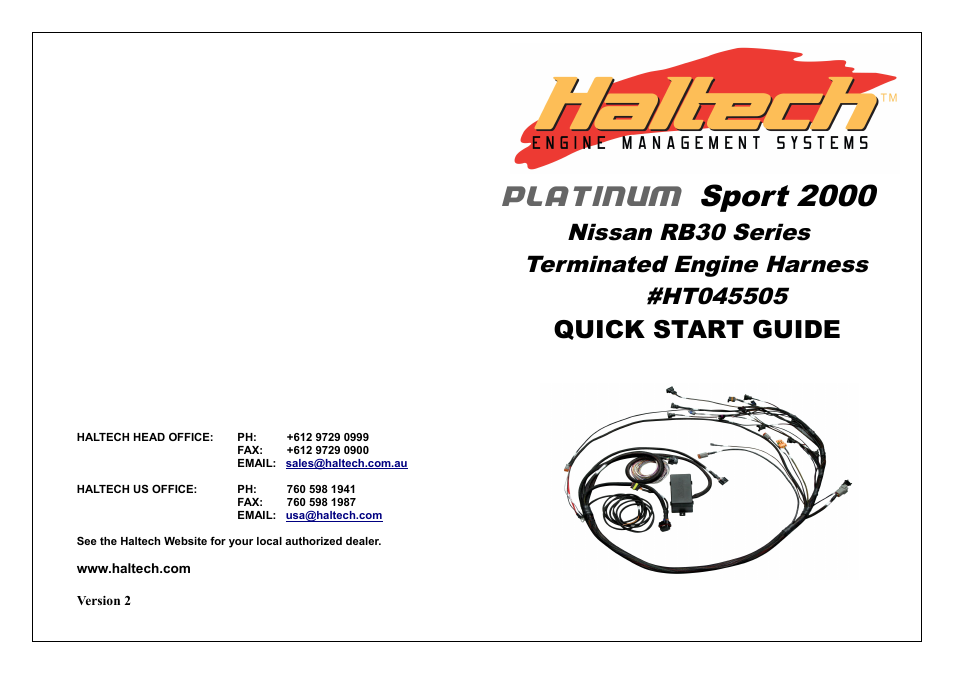 Haltech HT045505 User Manual | 16 pages
