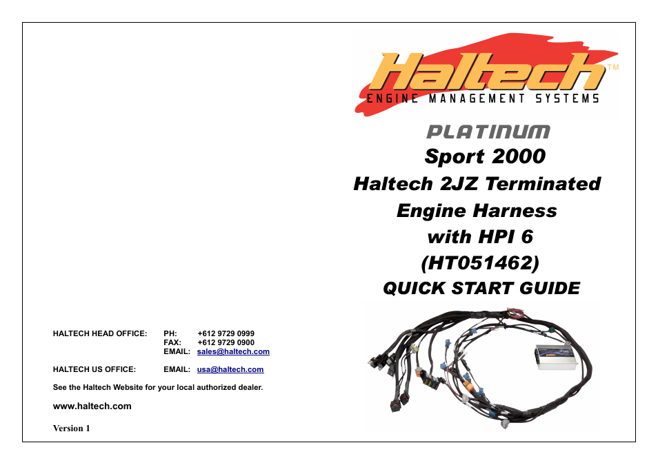 Haltech HT051462 User Manual | 16 pages